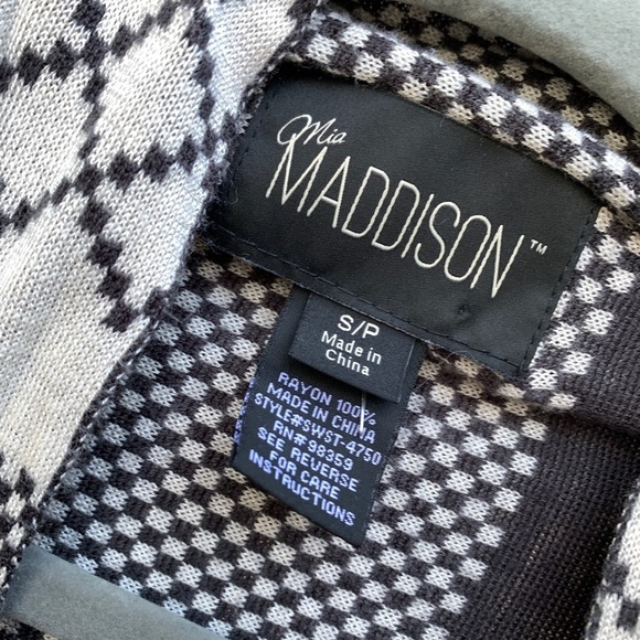 Mia Maddison open front waterfall fringed cardigan - Picture 5 of 7